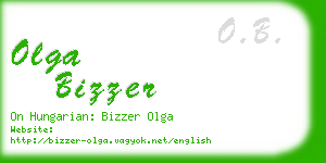 olga bizzer business card